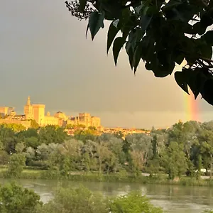  Ferienhaus Charmante Petite Maison Avec Vue Panoramique, En Centre Historique, Proche D'avignon, Ancienne, Renovee, Climatisee, Terrasse, Parking Public Gratuit